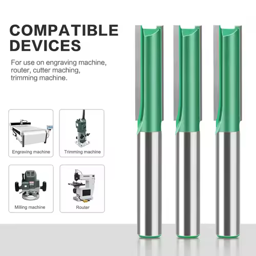 3mm-20mm Diameter 8mm Shank Straight Bit Tungsten Carbide Single Double Flute Router Bit Wood Milling Cutter For Woodwork Tool - Image 4