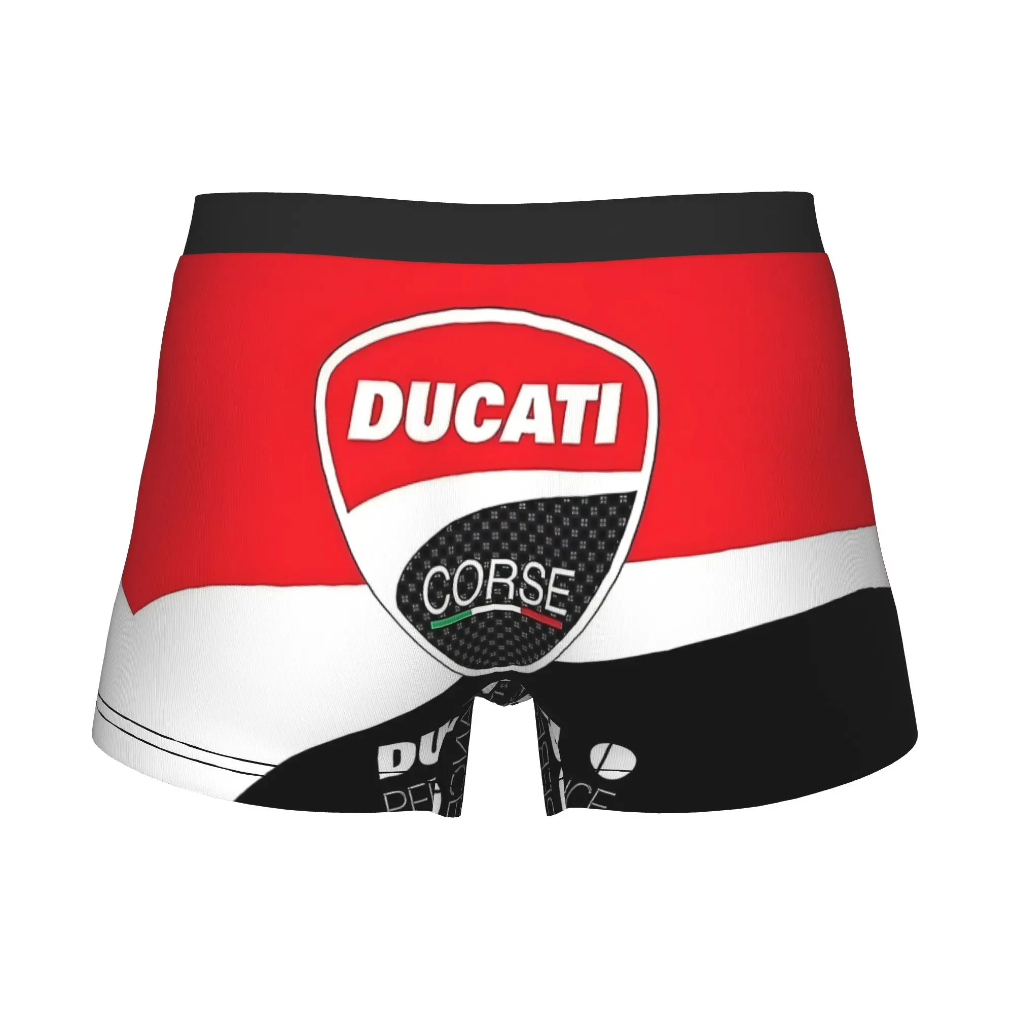 Male Funny Ducatis Motorcycle Underwear Racing Team Boxer Briefs Stretch Shorts Panties Underpants