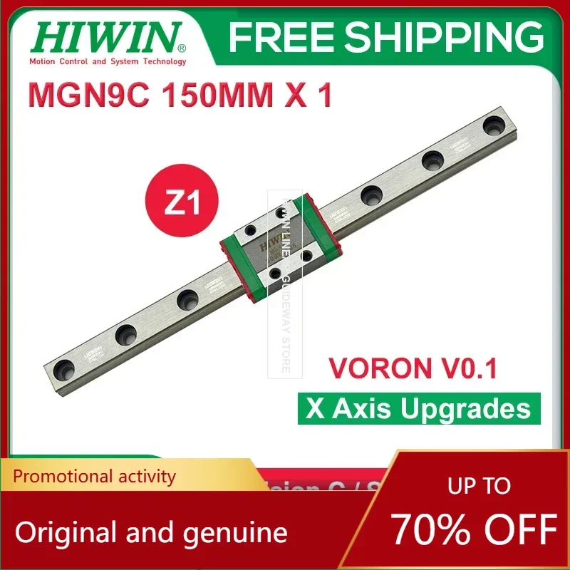 HIWIN MGN9C 150MM Stainless HIWIN Linear Rail+HIWIN MGN9C Z1 Preload Block Voron 0 V0.1 Upgrades MGN9C X Axis