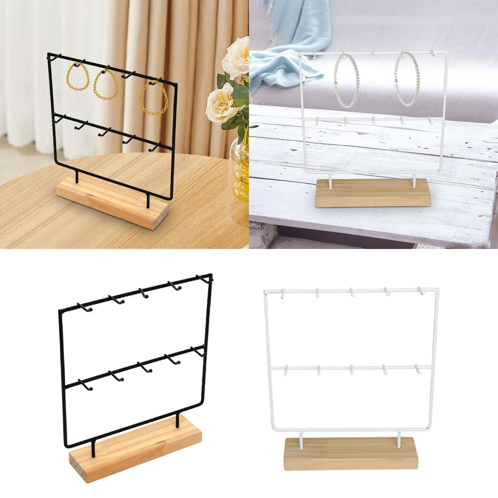 Jewelry Display Rack with 10 Hooks for Organizing Accessories