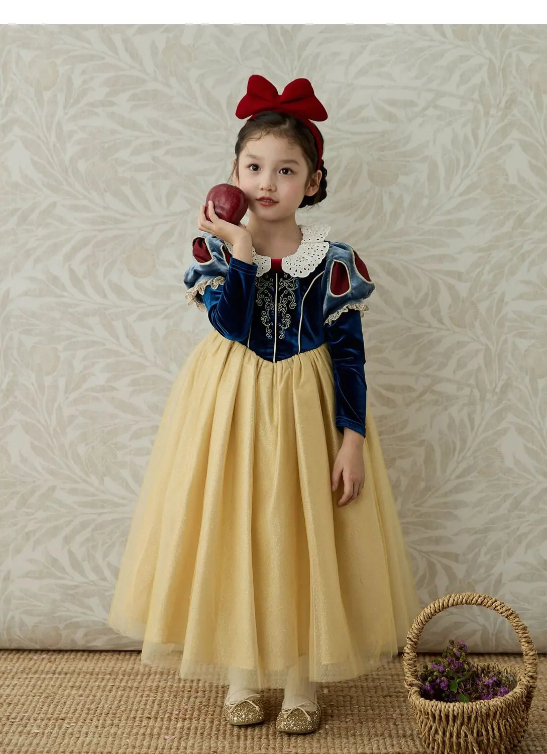 Snow White Children's Dress Girls Blue Princess Velvet Dresses Elsa Frozen Cosplay Winter Dress for Kids Party Gown 3-12Years view 5