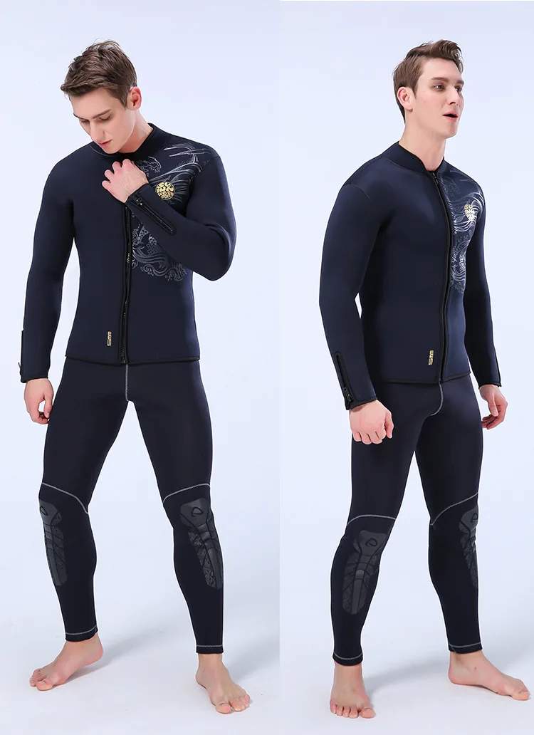 Long Sleeve Split Wetsuit For Men Women 5mm Warm Diving Jacket Top Diving Surfing Suits