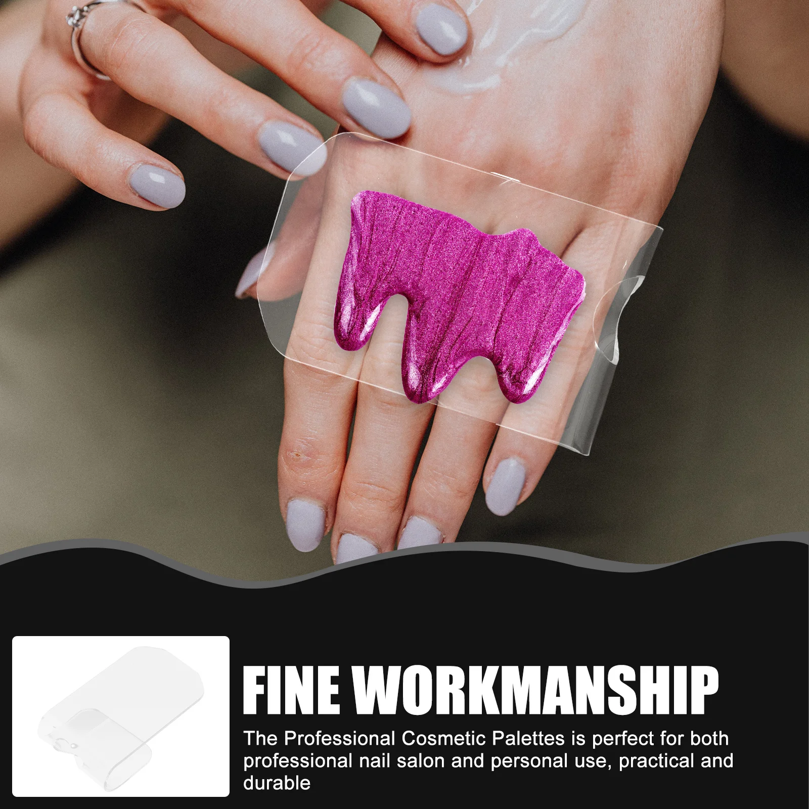 2 قطعة لوحات طلاء الأظافر المهنية الاكريليك شفافة خلط صواني مانيكير عرض لوحات لفن الأظافر و