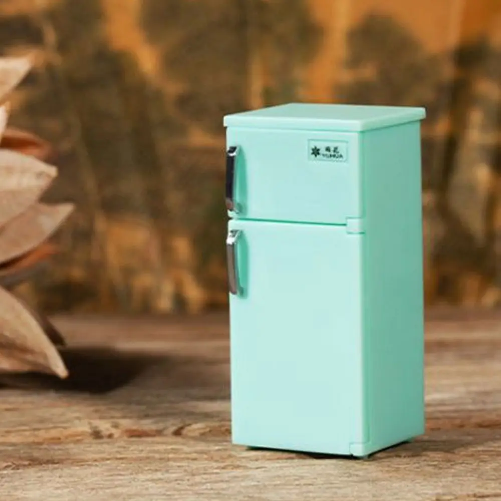 für Blyth Puppe Spielzeug 1/12 Miniatur Kühlschrank Modell Puppenhaus Kühlschrank Retro Küchengeräte