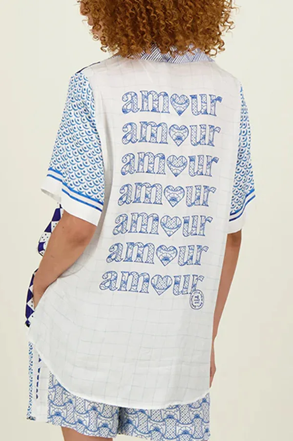 ผู้หญิงฤดูใบไม้ผลิฤดูร้อนใหม่แขนสั้นซาตินและกางเกงขายาวหลวมสบายๆชุดสูทสองชิ้น