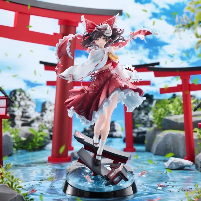 Touhou Project Hakurei Reimu 100% Originele Echte 28Cm Pvc Actiefiguur Anime Figuur Model Speelgoed Figuur Collectie Pop Cadeau