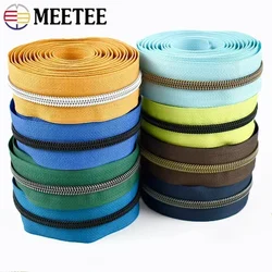 1/2/3/5/10M 5# Sewing Zippers Tapes By The Meter Bag Shoes Nylon Zipper Decorative Roll Coil Zips Repair Kit DIY Accessories
