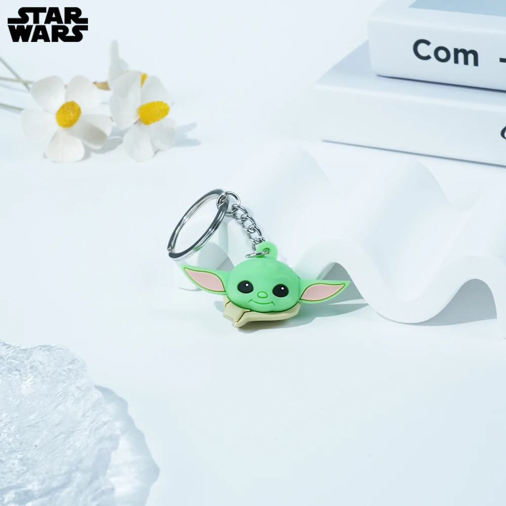 Star Wars-figura 3D con licencia oficial, dijes con Clip para bolso, llavero de PVC Grogu, regalo coleccionable, 1 unidad, STAR WARS