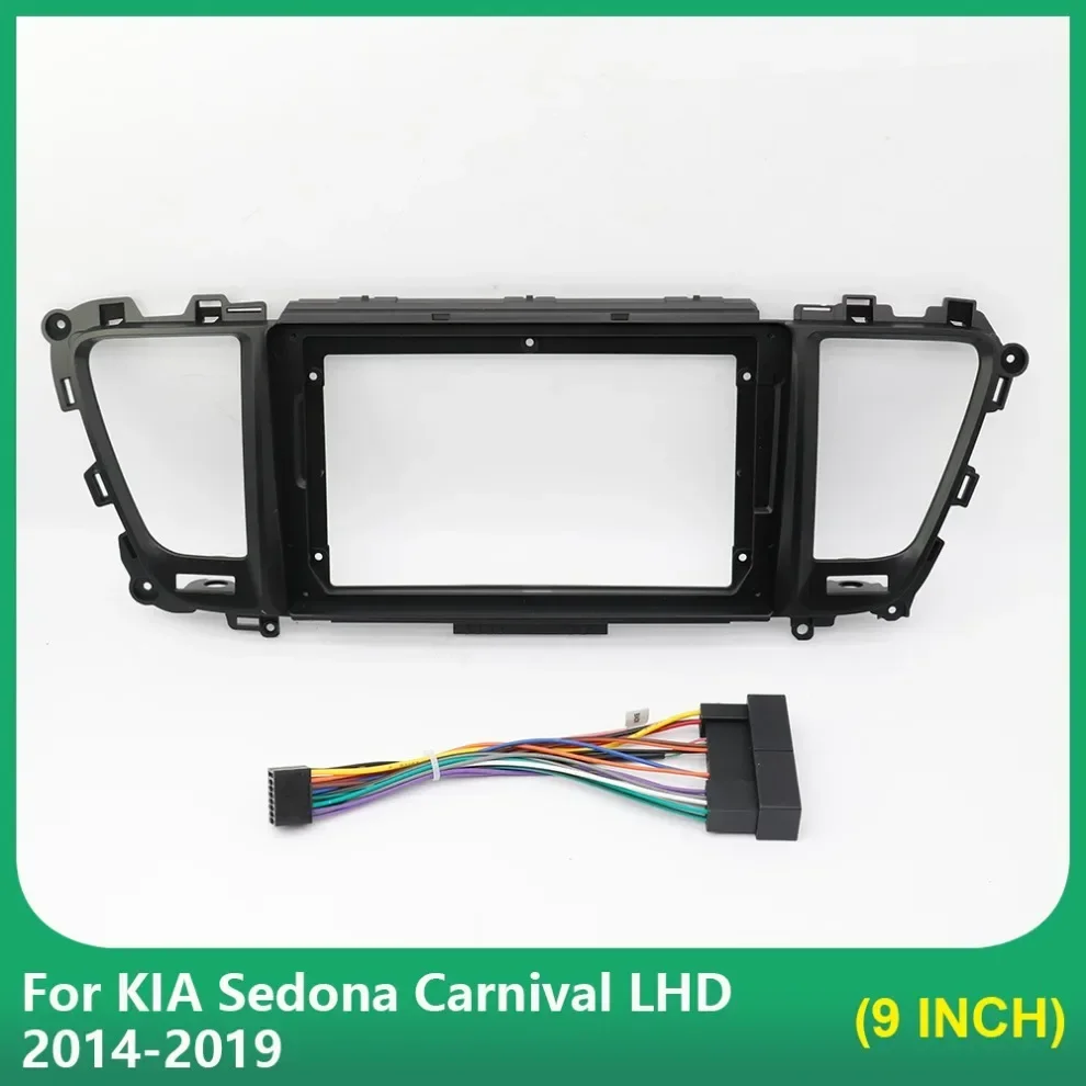 For KIA Sedona Carnival LHD 2014-2019 Car Radio Fascias Android GPS MP5 Stereo Player 2 Din Head Unit Panel Dash Frame Installat