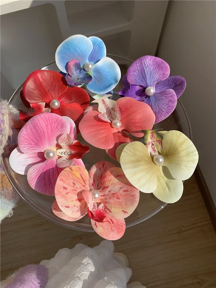

1Pcs Fashionable Hairpin Orchids Flower Hair Clip Delicate Floral Hairpins Women Hair Grips Styling Hair Accessories