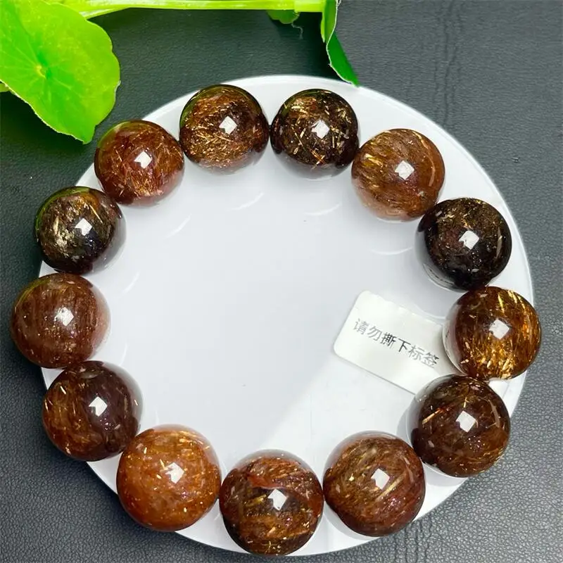 

Natural Black Gold Super Seven Quartz Bead Bracelet Women Fashion Charm Crystal Healing Energy Yoga Jewelry 1PCS 8/10/16/18MM