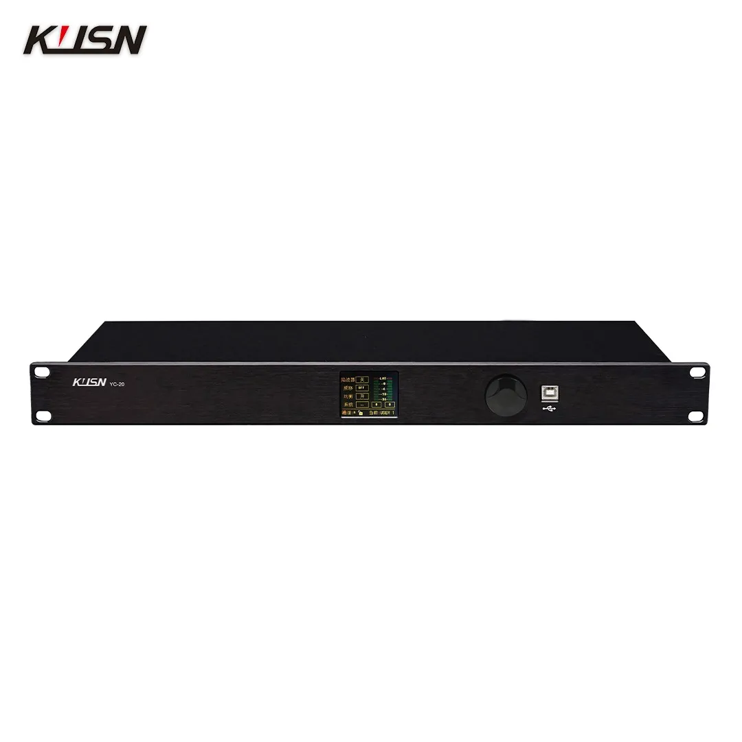 24-bit High-performance 2 Channel Automatic Feedback Suppressor Intelligent Digital Acoustic Microphone Feedback Suppressor