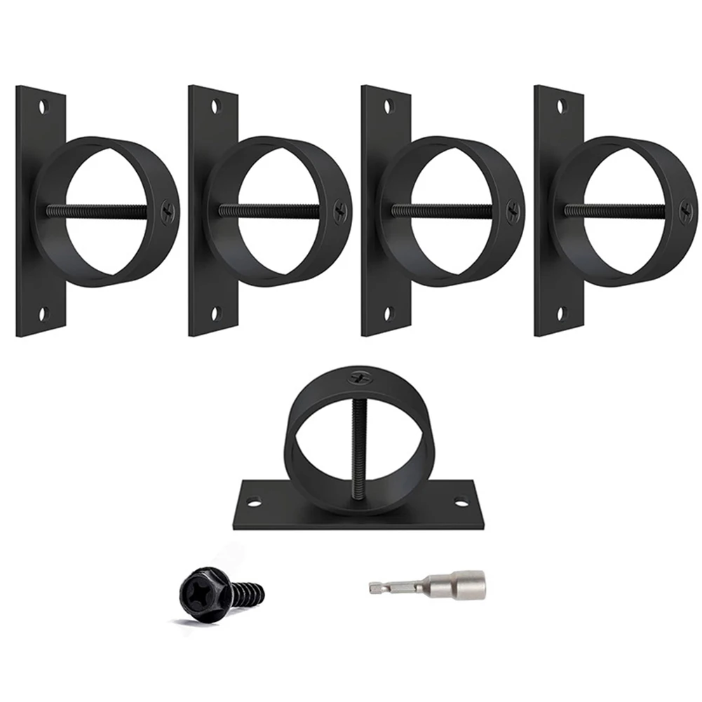 

Stainless Steel Brackets Black Rope Clamps Complete Installation Package Effortless Setup Elegant Outdoor Design