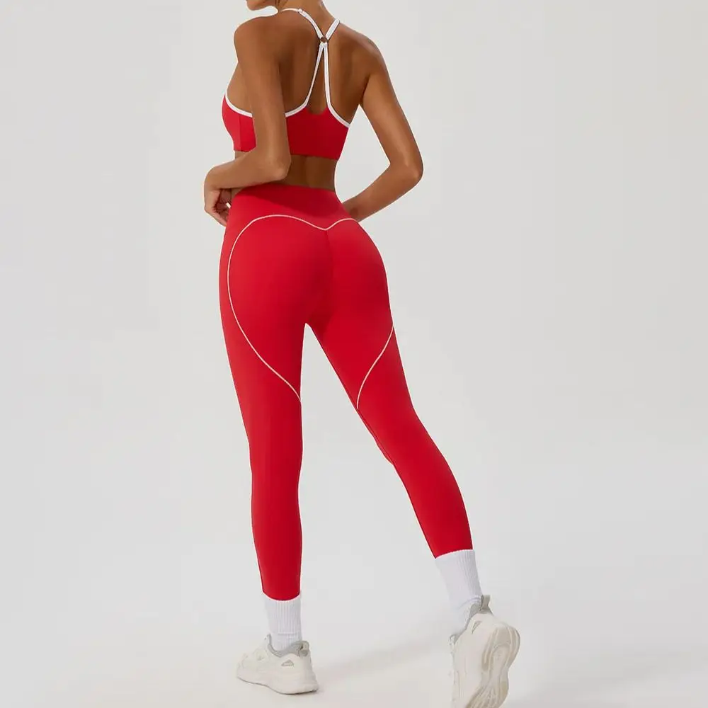 

Women Gym Sets Design Leggings Y Bras with Pad Casual Tracksuits Sports Suits Workout Athletic Yoga Training Elastic Sportswear
