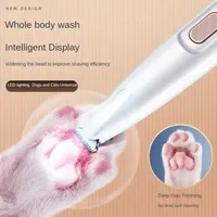 New Dog Paw Trimmer with LED Light Fully Waterproof Pet Hair Trimmer with LED Display Dog Clippers for Grooming 18mm Widen Blade