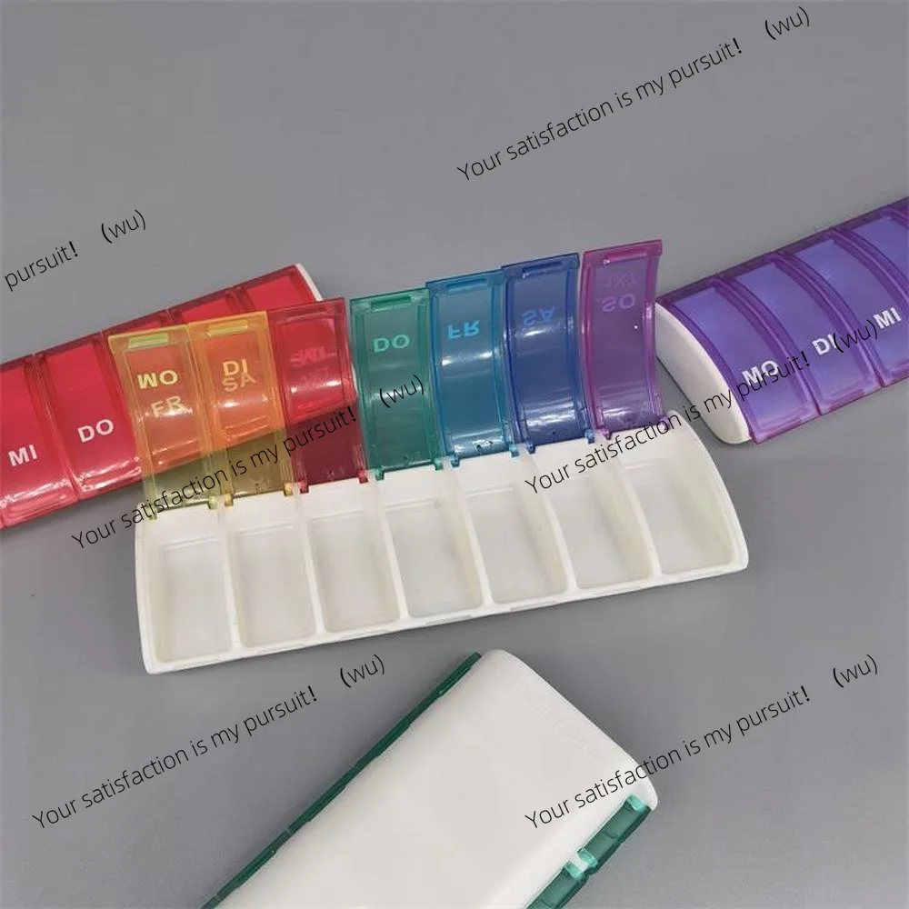 ZOCI-7 Days Pill Medicine Box Weekly Tablet Holder Storage Transparent Pill Case Organizer Container Clear Color Splitters Case