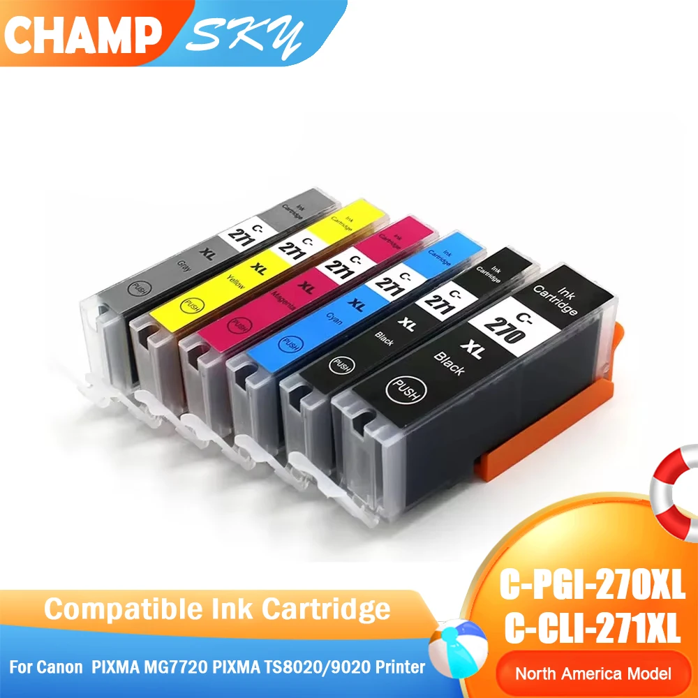 

PGI-270XL PGI270XL PGI270 CLI-271XL CLI271XL CLI271 Premium Color Compatible Ink Cartridge for Canon PIXMA MG7720 TS8020 TS9020