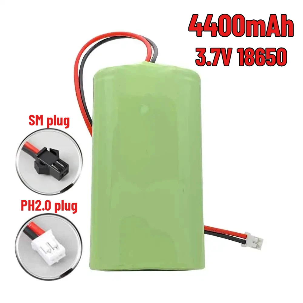 

3,7 В 18650 аккумуляторная батарея 4400 мАч литиевая батарея для мегафона, динамика, фары, игрушка + защитная плата, вилка SM/PH2.0