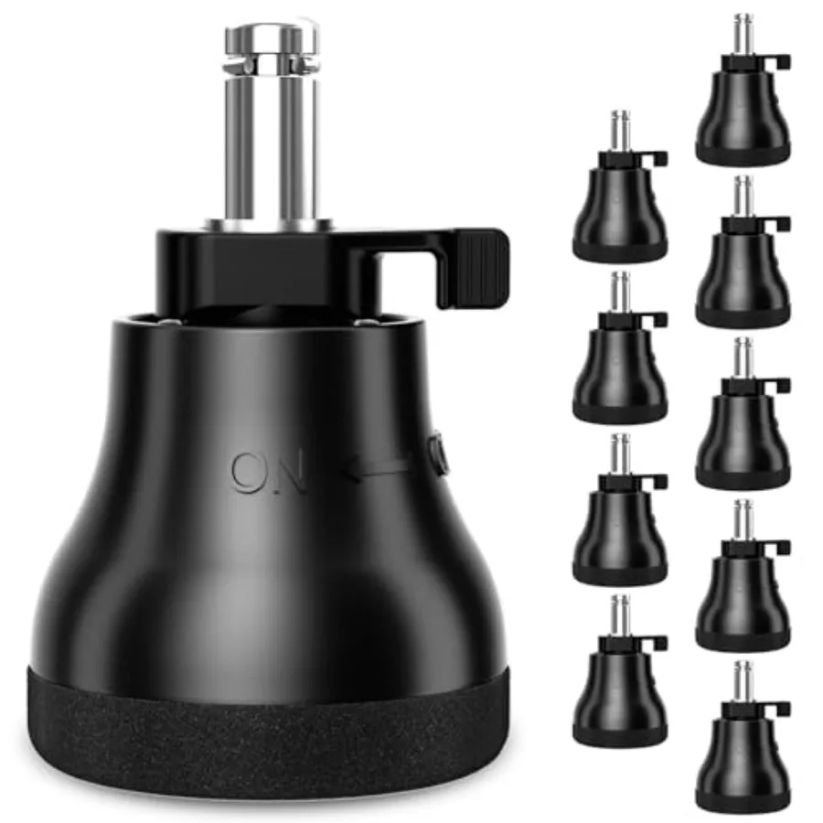 

Bell Glides Replacement Office Chair Swivel Caster Wheels to Fixed Stationary Castors, Felt Pads with Anti-Slip Rubber Suit for