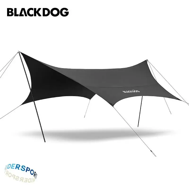 BlackDog 5x5.7m Camping Awning Waterproof Tarp UPF50+ Tent Shade Canopy Sunshade Outdoor Tourist Beach Sun Shelter With Rods