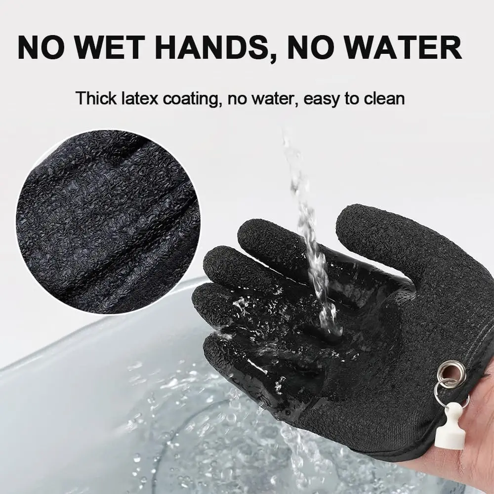 Angelhandschuhe mit Magnetverschluss, Professionelle Fischfanghandschuhe Schnell Trocknende Rutschfeste Angelhandschuhe – Detail 3
