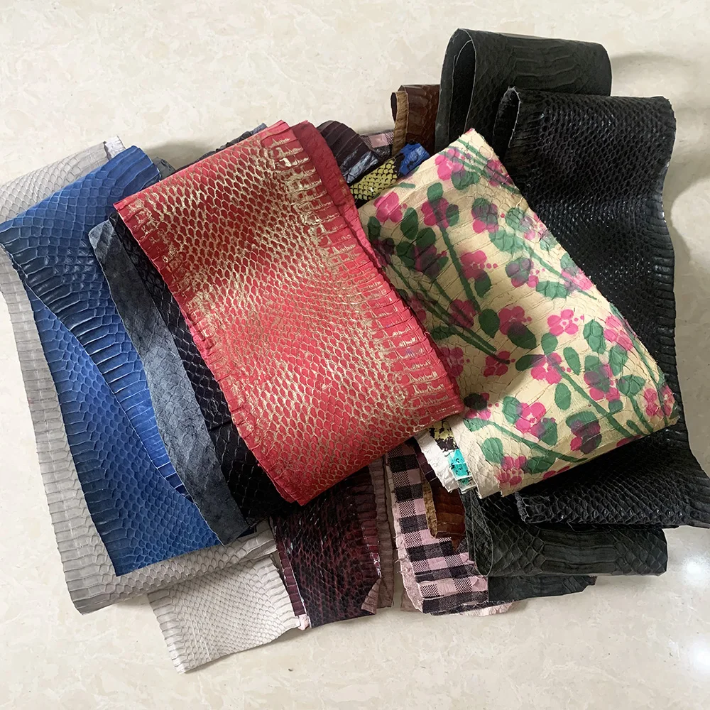 Large-sized Snake Skin Printing Leather Snake Skin For Phone Case, Belt DIY, Handmade Watch Strap Making Materials Special Offer