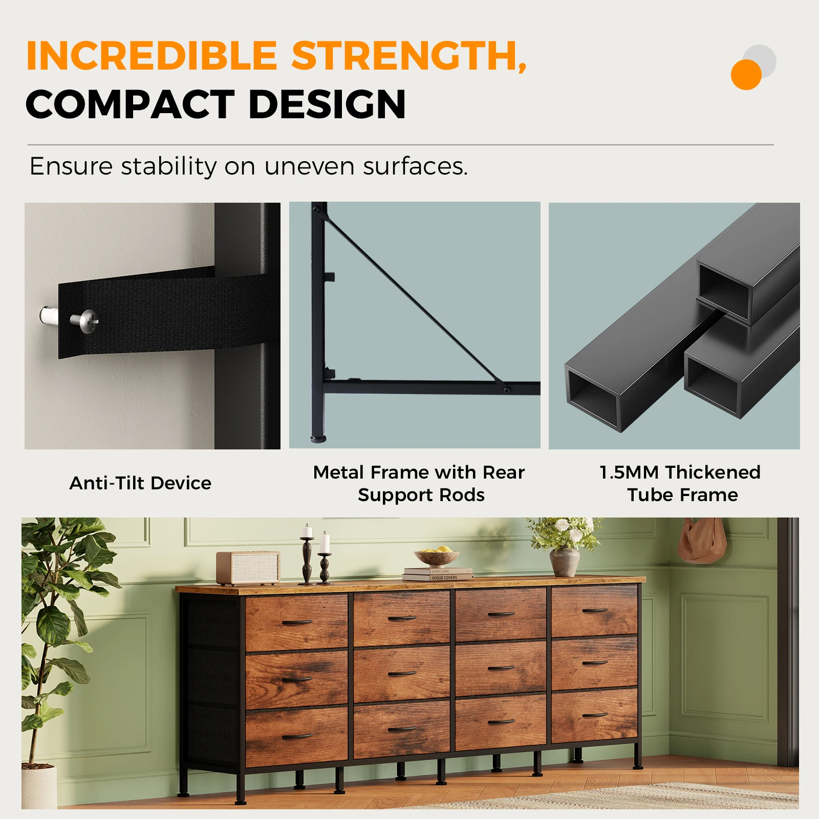 fabric drawers storage