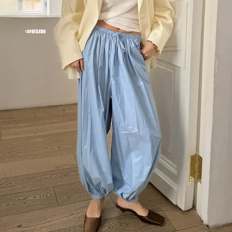 Loose Casual Pants Balloon Pants Scythe Pants Lantern Bud Lazy Slimming Fashion Yoga Cuffed Wide Leg Pants Spring Summer