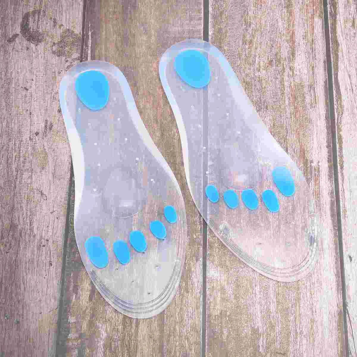 Sports Insoles Shoe Pads Foot Care Inserts Cushions for Men Damping Silicone Man