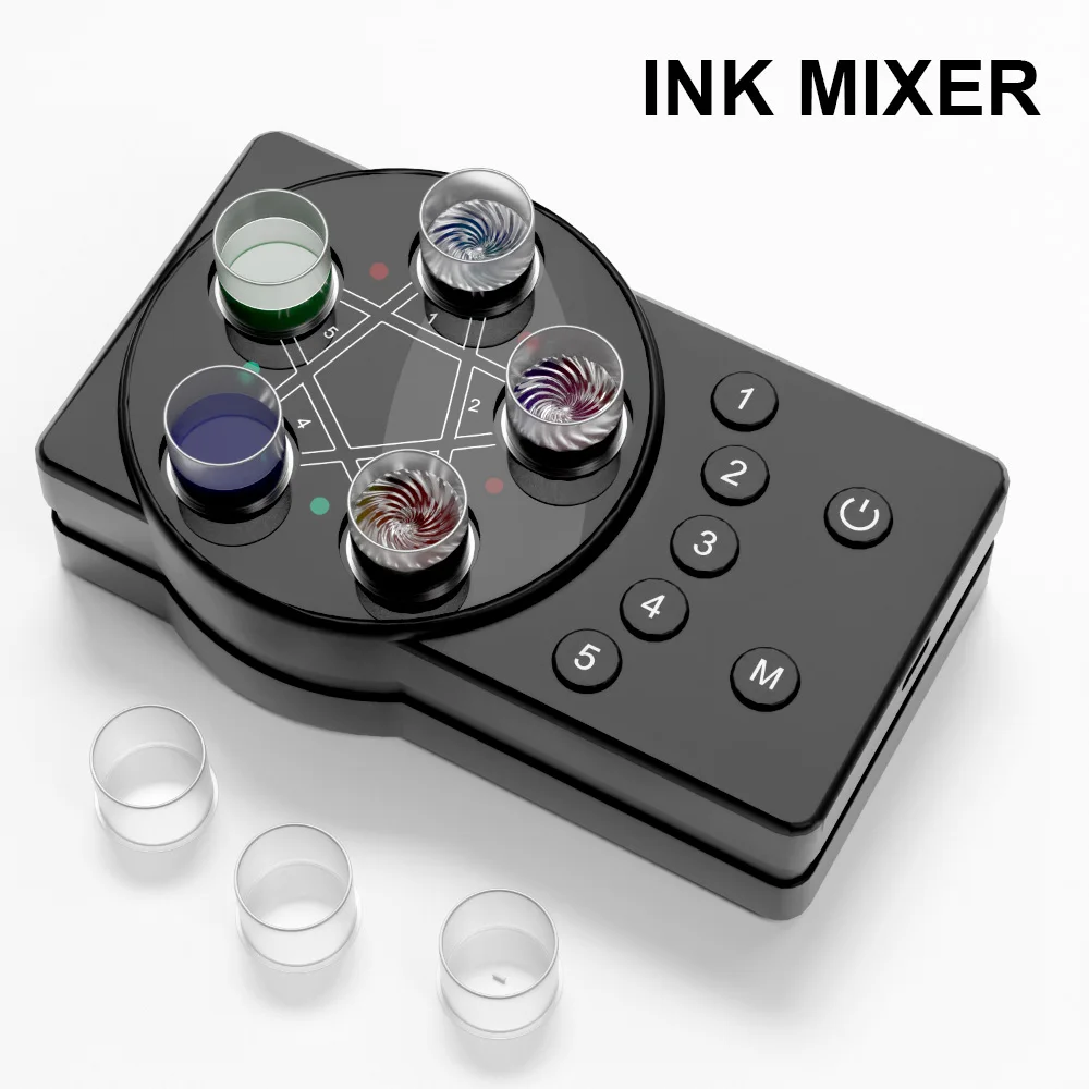 Tattoo Ink Pigment Stirrer Electric Ink Mixer Lab Mixing Nail Polish Eyelash Adhesives and Polish Mixing Lab Vortexer for Tubes