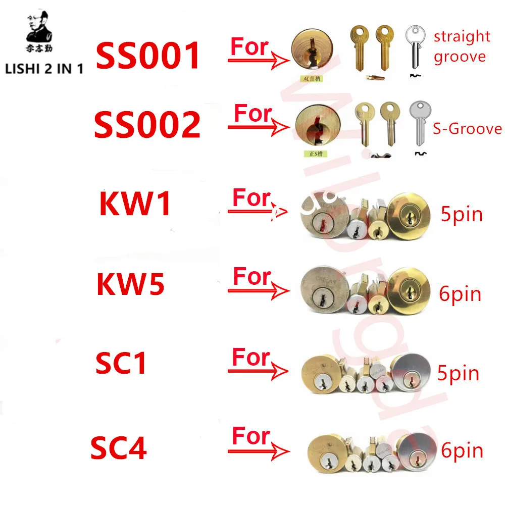 practise tool lishi tool SC4 KW5 SC1 KW1 M1 AM5 TE2 SC20 R52 SS001 SS002 SS002R