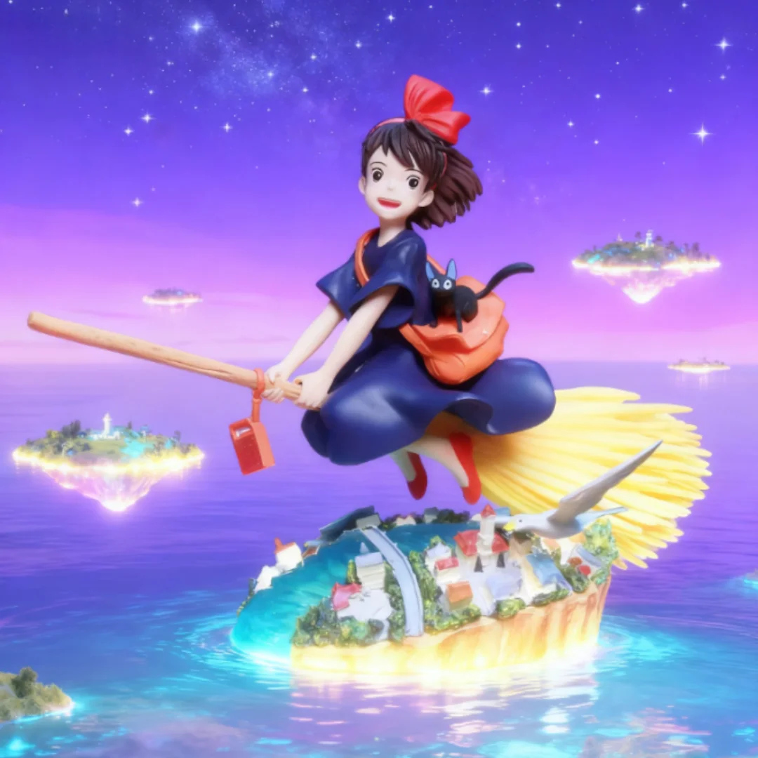 

Аниме ведьма доставка метла маленькая ведьма модель настольный орнамент коробка набор ручной работы детский подарок аниме фигурка подарок для девочки