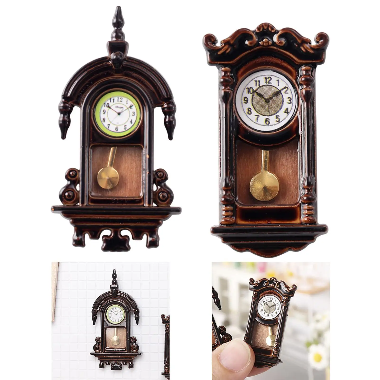 

1:12 Roman Clock Doll Accessories Decoration Decorative DIY Fitments Photo Props