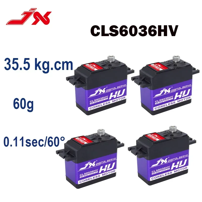 

Сервопривод JX CLS6027HV CLS6036HV 36 кг с высоким крутящим моментом, алюминиевый корпус с ЧПУ, металлическая шестерня, HV, сервопривод без сердечника для деталей радиоуправляемого вертолета и самолета