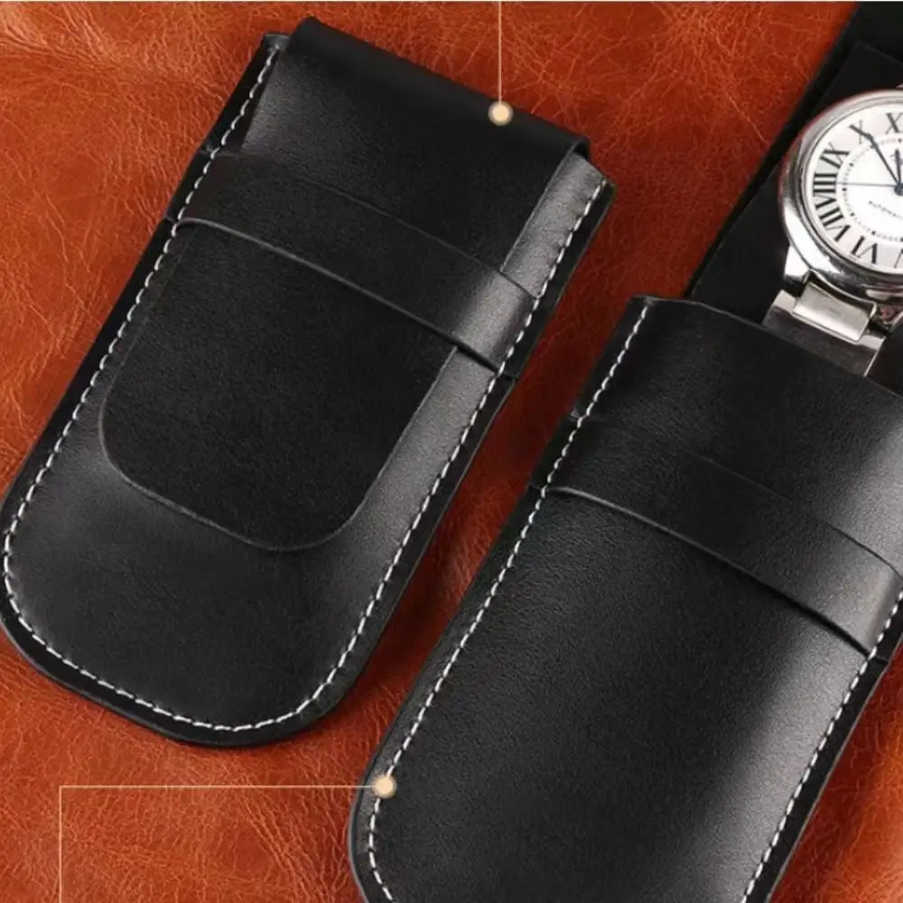 New Anti-Dust Watch Bag Organizer PU Leather Flip Cover Watch Accessories Portable Jewelry Watch Storage Watch Storage Bag