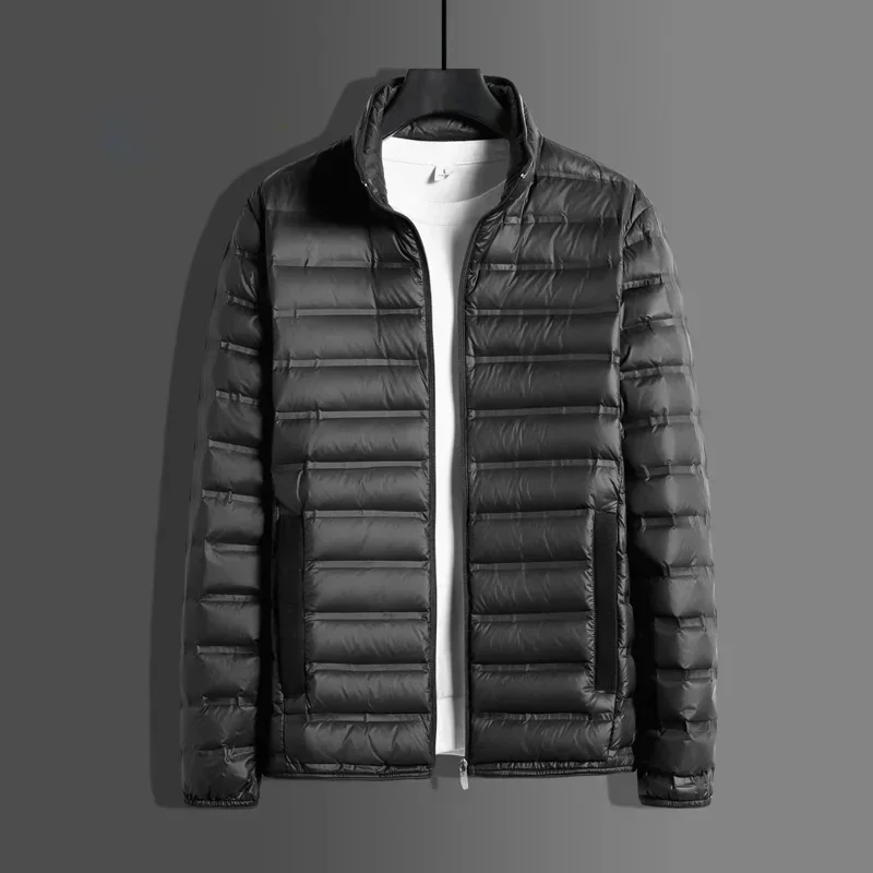 Large Size Spring Autumn Winter Ultra Light Down Jacket Men Windbreaker Outwear 90% White Duck Padded Puffer Coat Male