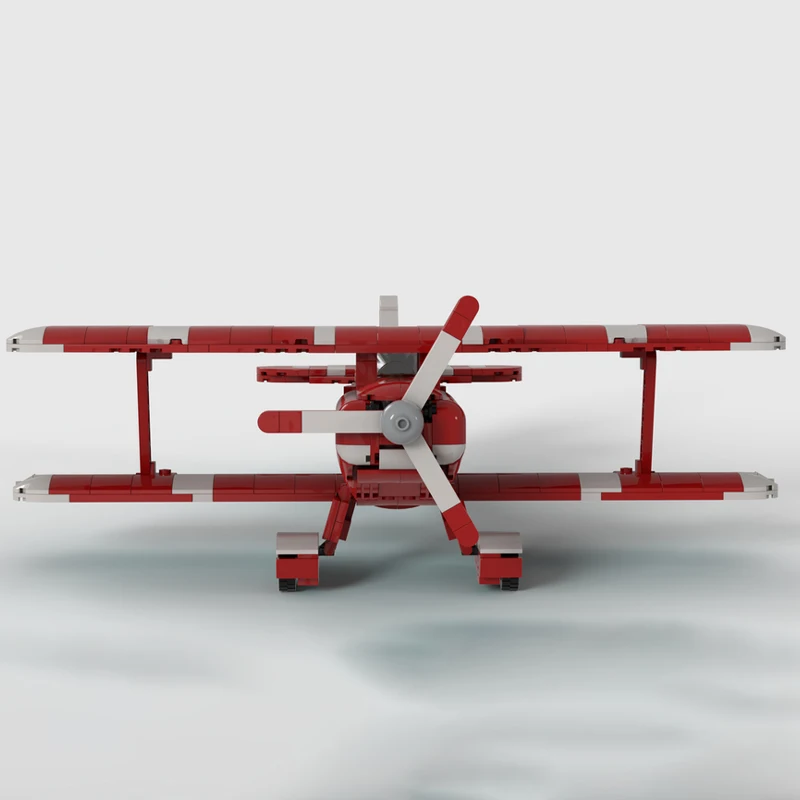 MOC-222976 بيتس خاص S2B (الأحمر والأبيض) بنة ضوء البهلوانية ثنائية الطائرة نموذج الطوب مجموعة هدايا رائعة الإبداعية 613 قطعة