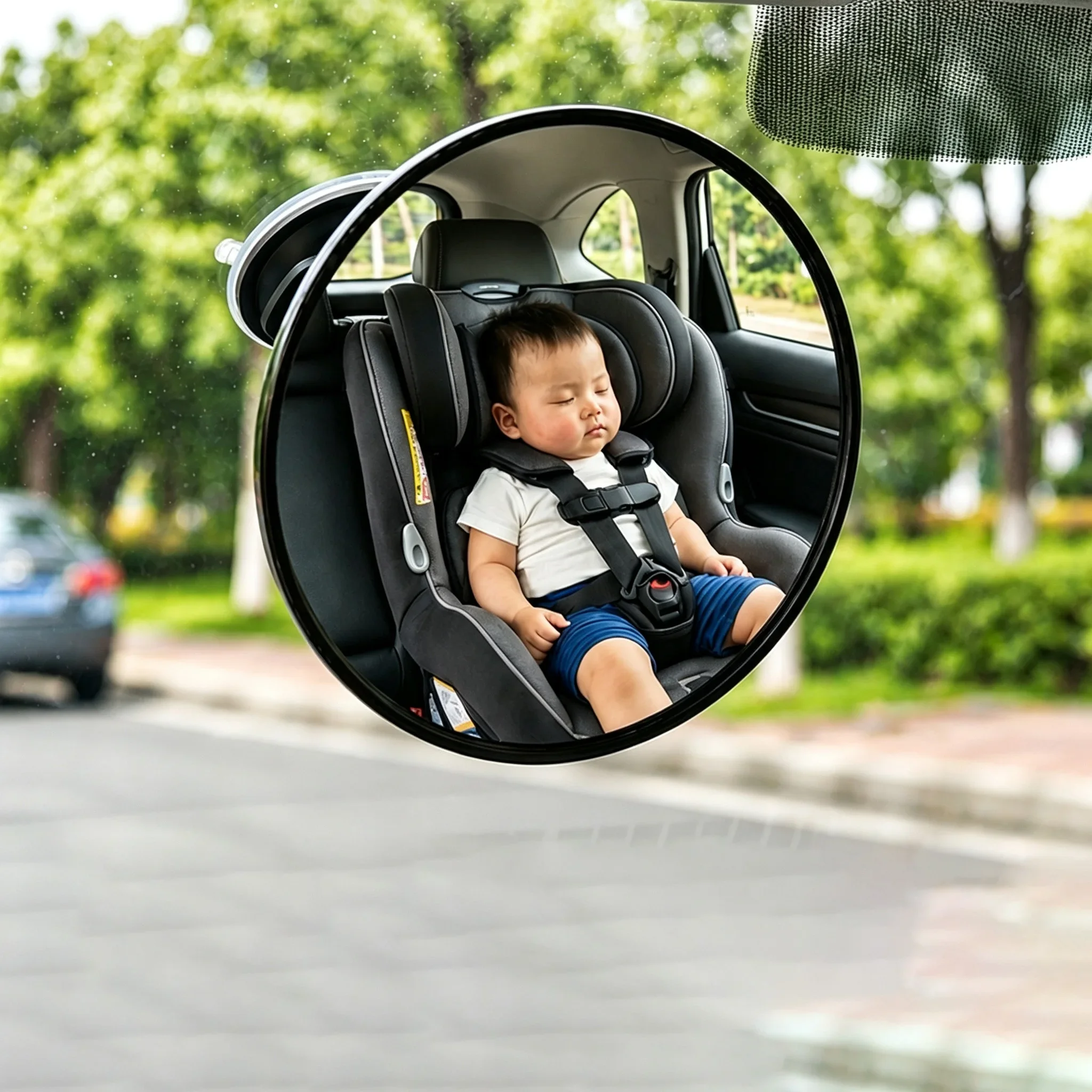 360 Degree Rotatable HD Blind Spot Mirror Suction Cup Round Car Rearview Auxiliary Mirror Auto Reversing Safety Accessories