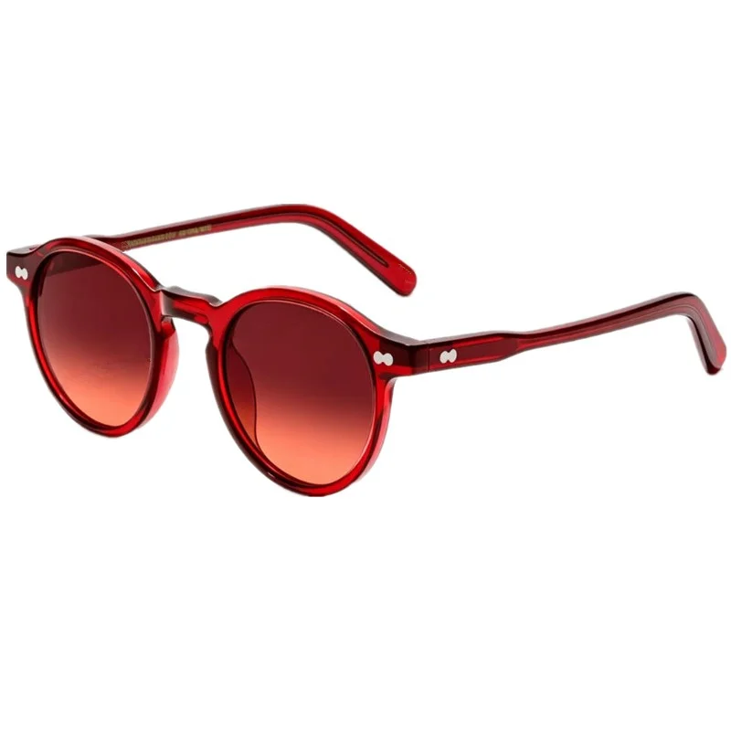 New Vintage Round Smallface Sunglasses UV400 Classic Acetate Frame Retro Oval Fashion Shades Unisex Outdoor Driving Trave