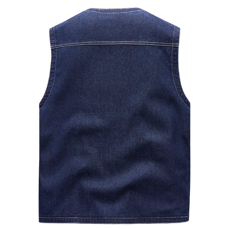 Men Jean Vest Outerwear Denim  - Men'S Fashion Vest With Jeans บทวิจารณ์และราคา