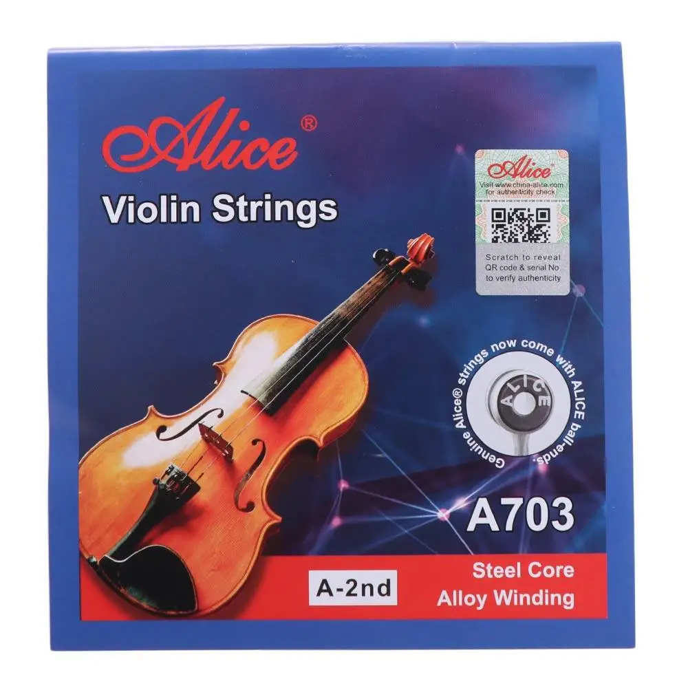 Picture 7: 4/4 3/4 1/2 1/4 1/8 A703 Violin Strings Replacement Nickel String Fiddle String Winding E A D G Strings Violin Strings Concert