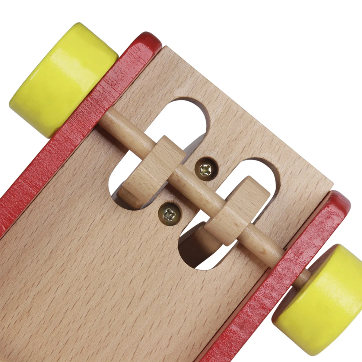 Wooden Drum Beating Bear Car Educational Pull String Kids Toddlers Early Learning Hand Eye Coordination Development Gift