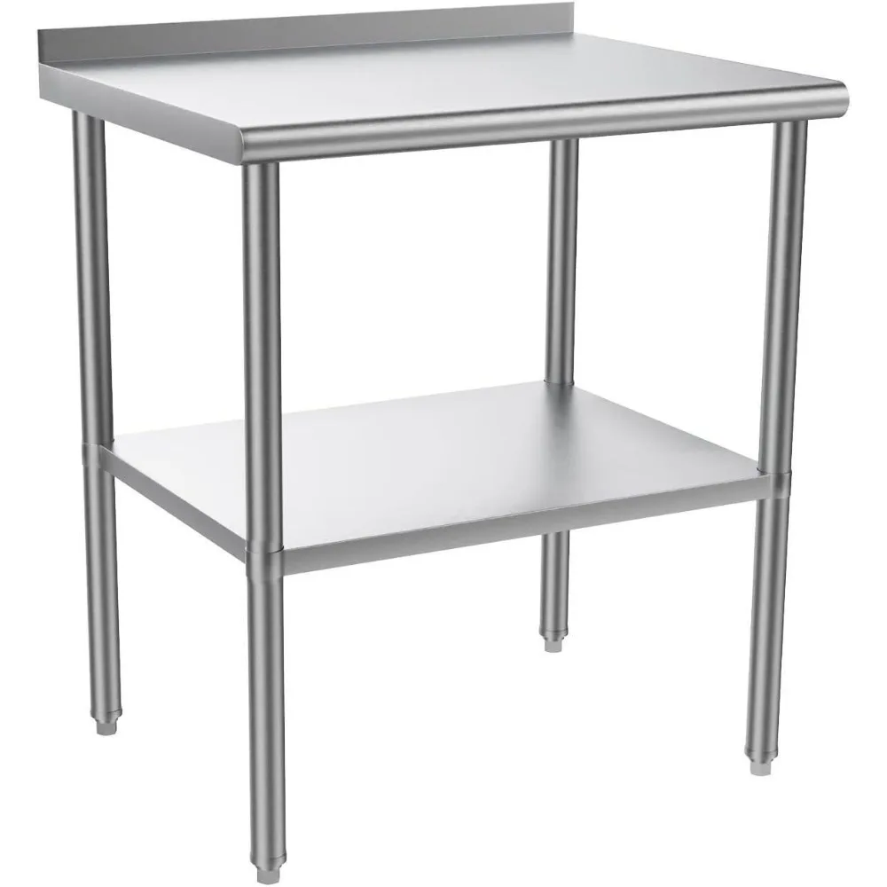 Heavy Duty 30'' x 24'' Stainless Steel Prep Table Commercial Worktable for Hotel