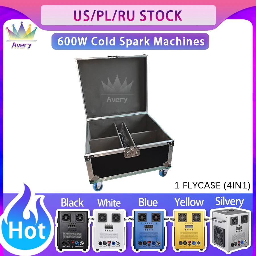 0 Tax 1Pcs Flightcase(4in1) For 600W Cold Sparks Machine Sparkler Wedding Fireworks Cold Spark Machine Indoor Outdoor Dj Party