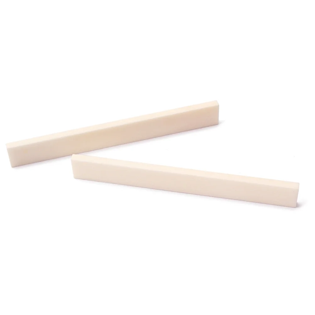 

Buffalo Bone Guitar Saddle Nut Blank 80x11x3mm Excellent Intonation Replacement for Acoustic Electric Classical Guitar Bass
