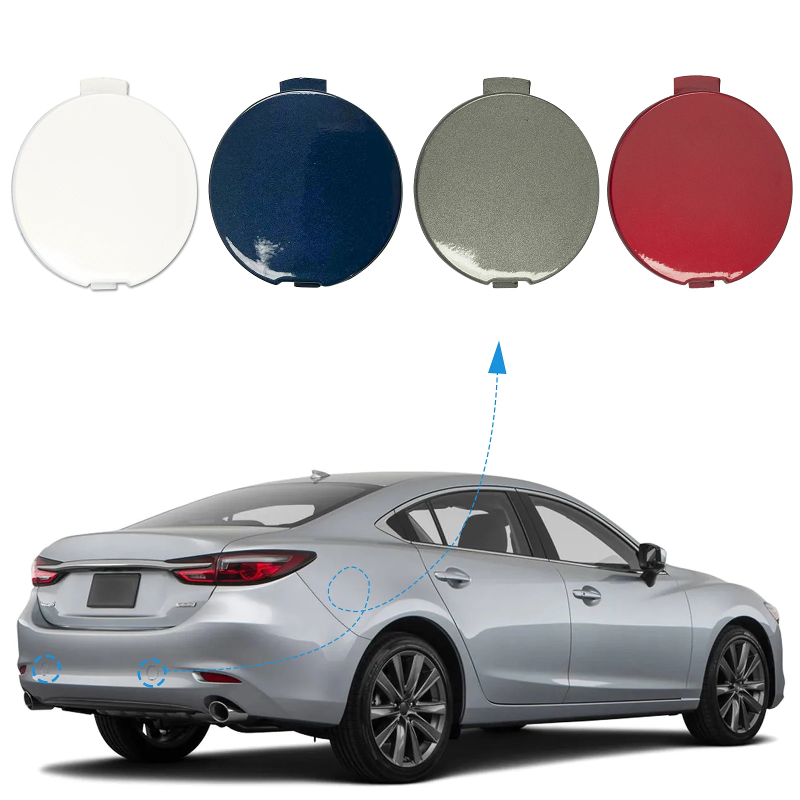 Задний бампер, буксировочный крючок, крышка, буксировочный окуляр для Mazda 6 Atenza, аксессуары 2018-2021, левая и правая искусственная кожа Задний бампер, буксировочный крючок, крышка, буксировочный окуляр для Mazda 6 Atenza, аксессуары 2018-2021, левая и правая искусственная кожа