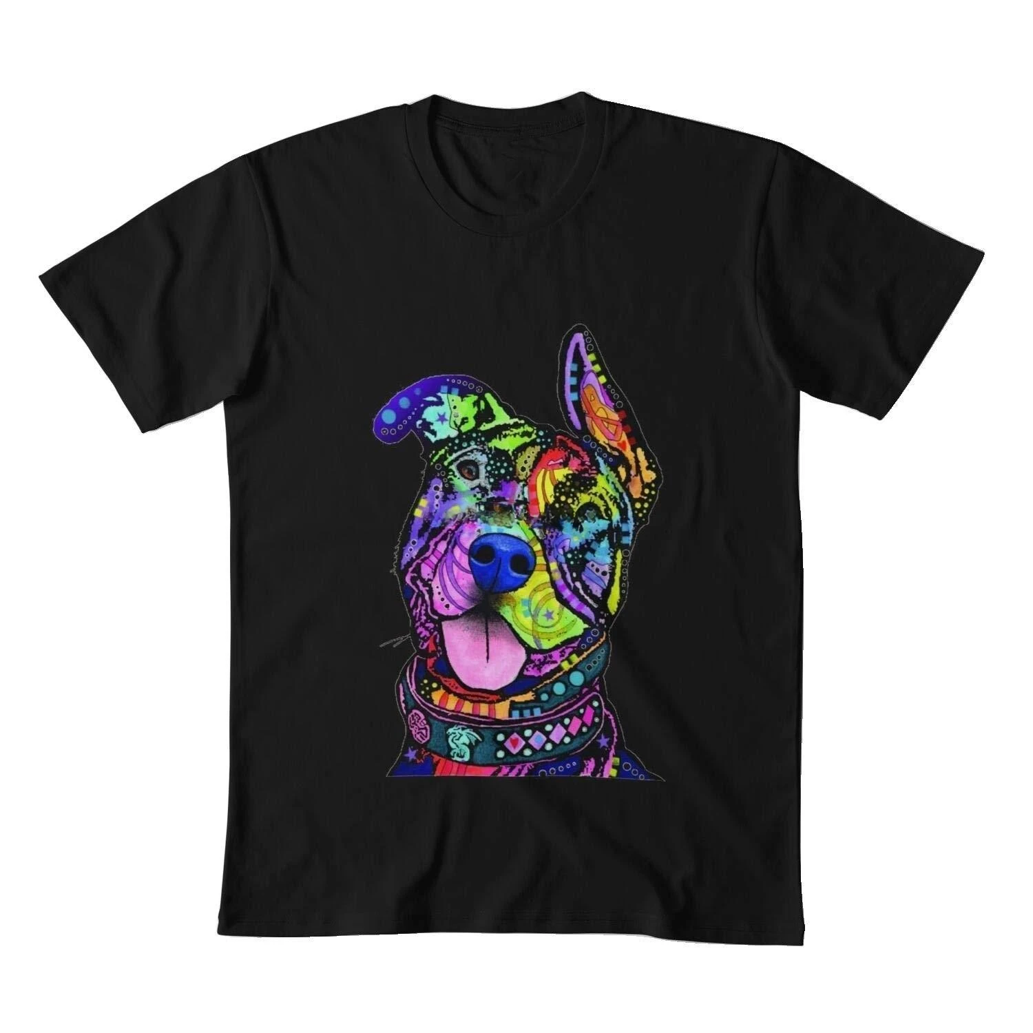 

Funny Pitbull Dog Lovers Gift Classic t-Shirt Men Cotton O-neck Tshirt Hip Hop Tees Streetwear Harajuku