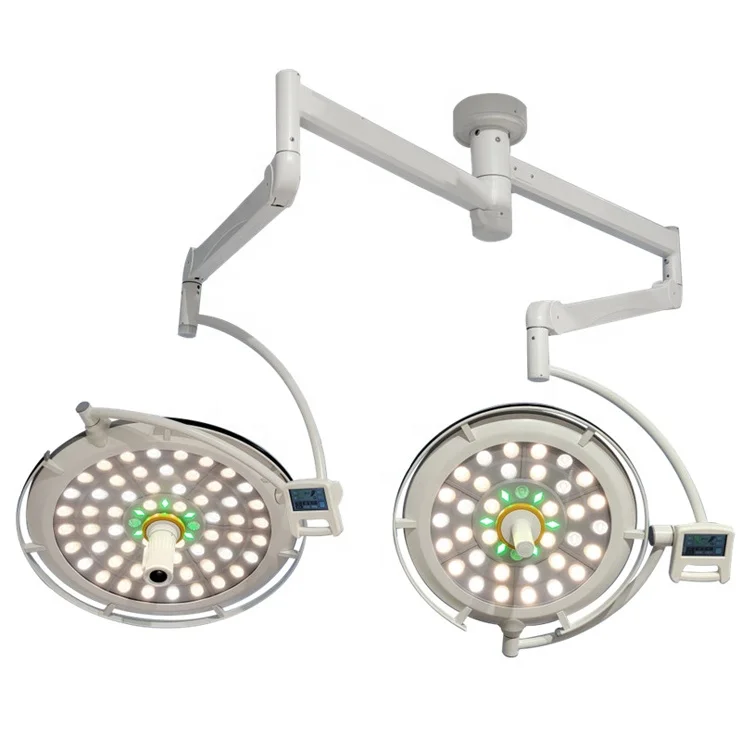 Medical Equipment Double Headed Ceiling Surgical Light Shadowles Lamp with Camera System