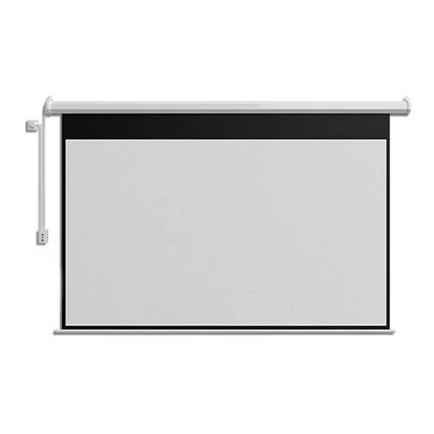 72 Inch 4:3 Motorized Roll Projection Screen, High Quality Matte White Electric Remote Control Lifting Projector Screen