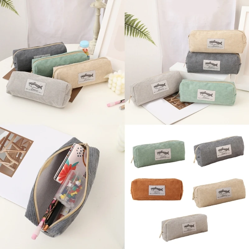

Lovely Shark Pen Bag Aesthetic Pen Case Embroidery Pencil Pencil Case Makeup Bag School Office Supplies H8WD